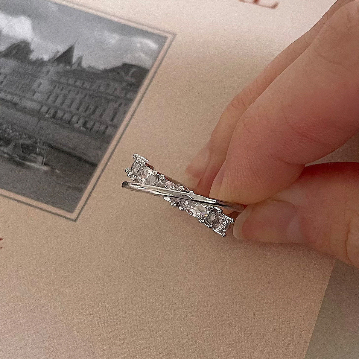 Zircon Female Affordable Luxury Fashion Style Index Finger Design Rings