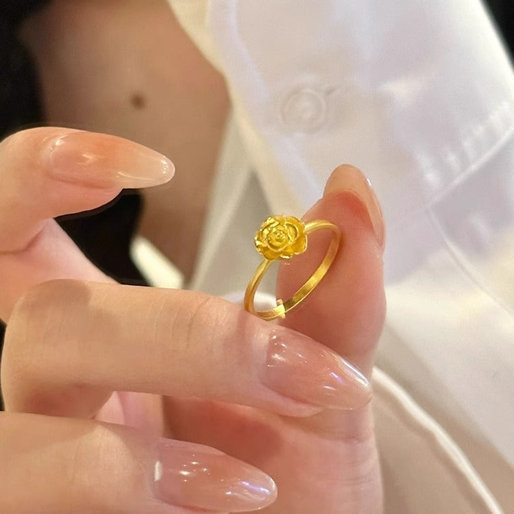 Women's Rose Flower High-grade Light Luxury Fashion Rings