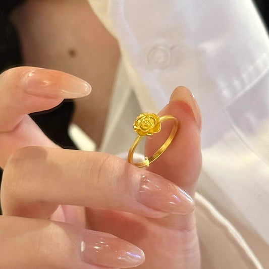 Women's Rose Flower High-grade Light Luxury Fashion Rings
