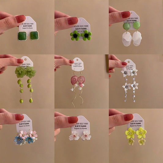 Flower Female Seaside Vacation Dopamine Fashion Temperament Earrings