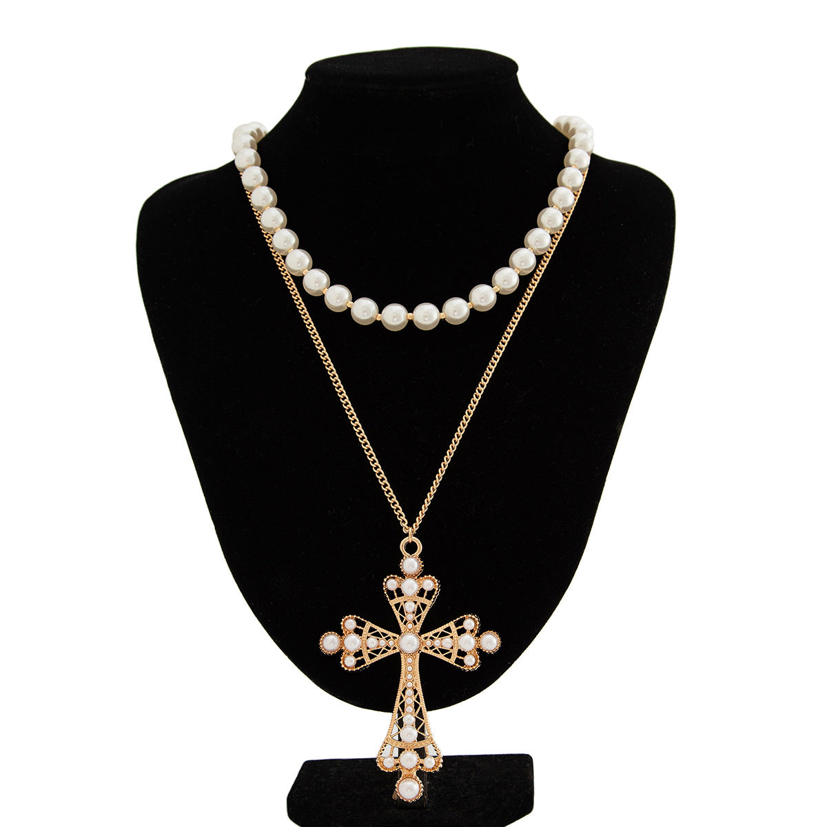 Men's Hip Hop Niche Exaggerated Diamond Cross Necklaces