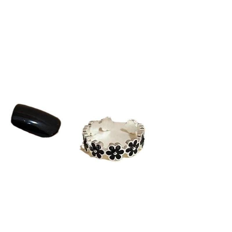 Little Flower Open Female Sweet Retro Rings