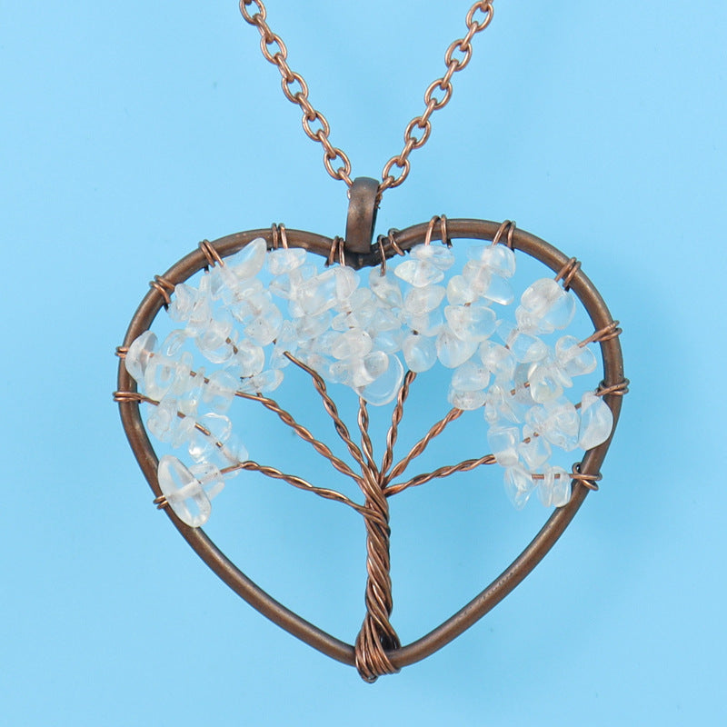 Copper Wire Winding Crystal Gravel Lucky Necklaces