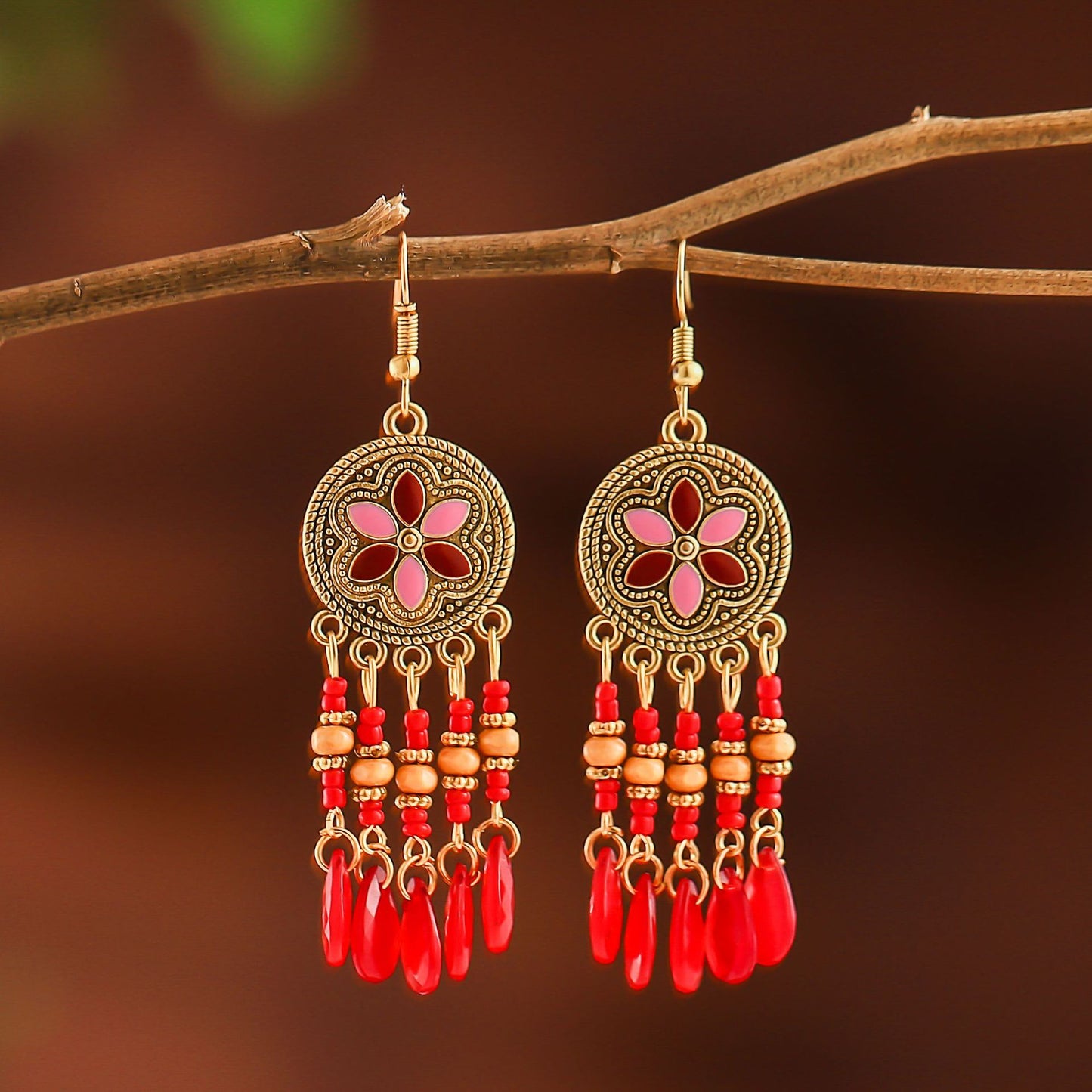 Color Bohemian Water Drop Your Daisy Earrings