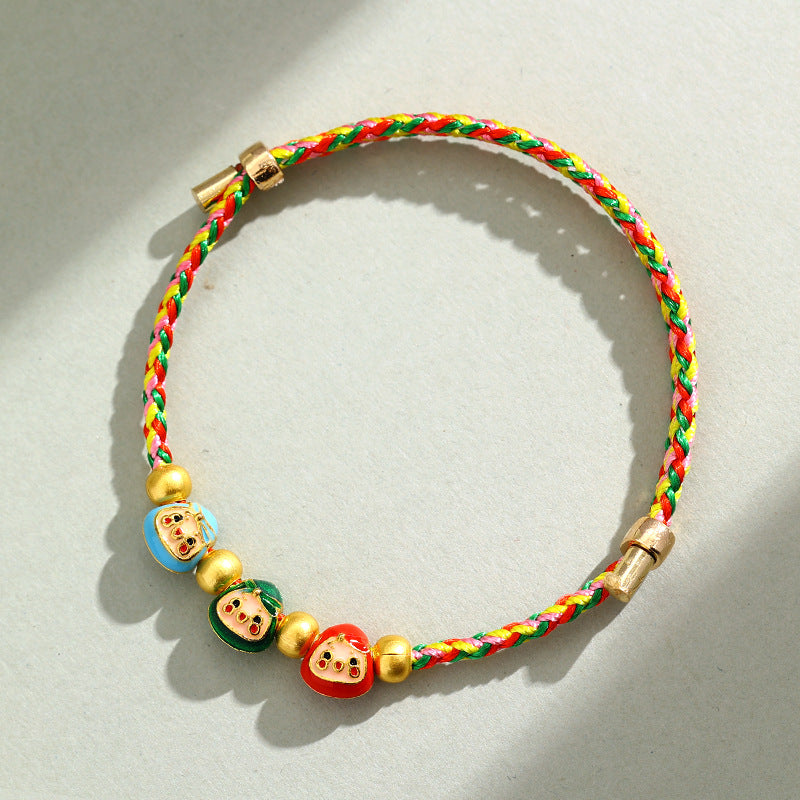 Dragon Boat Festival Colorful Rope Carrying Strap Handmade Braided Adult Bracelet