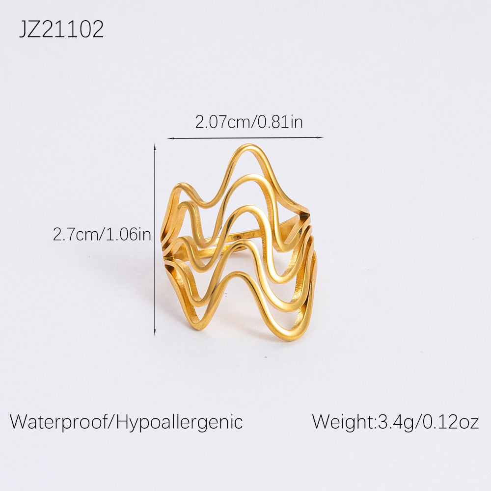Oval Special Interest Light Luxury Exaggerated High-grade Rings