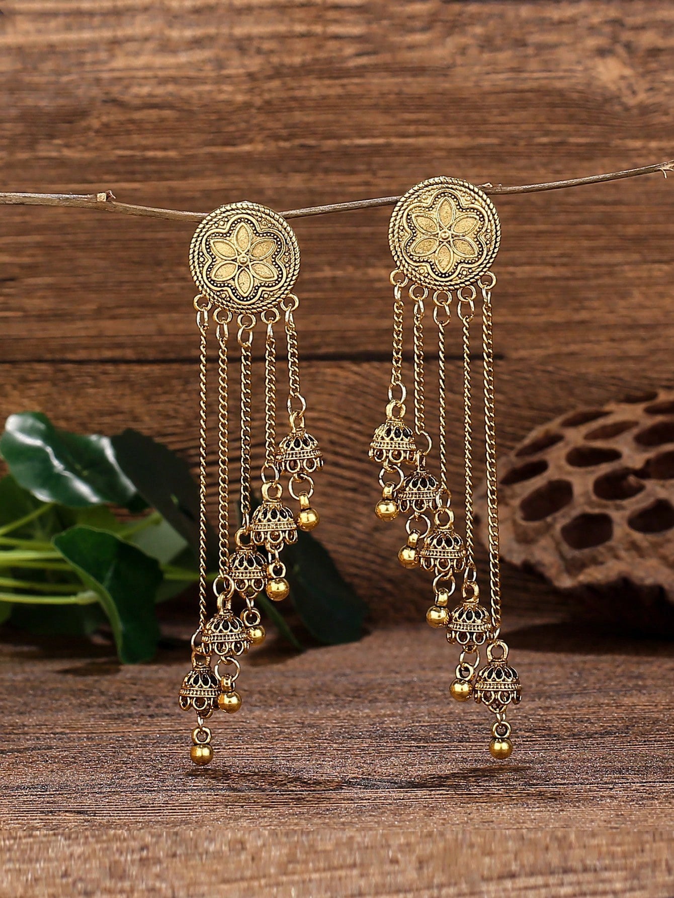 Retro Ethnic Style Classic Irregular Tassel Bell Rings