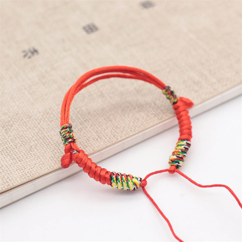 Children's Colorful Carrying Strap Hand-woven Red Rope Bracelets