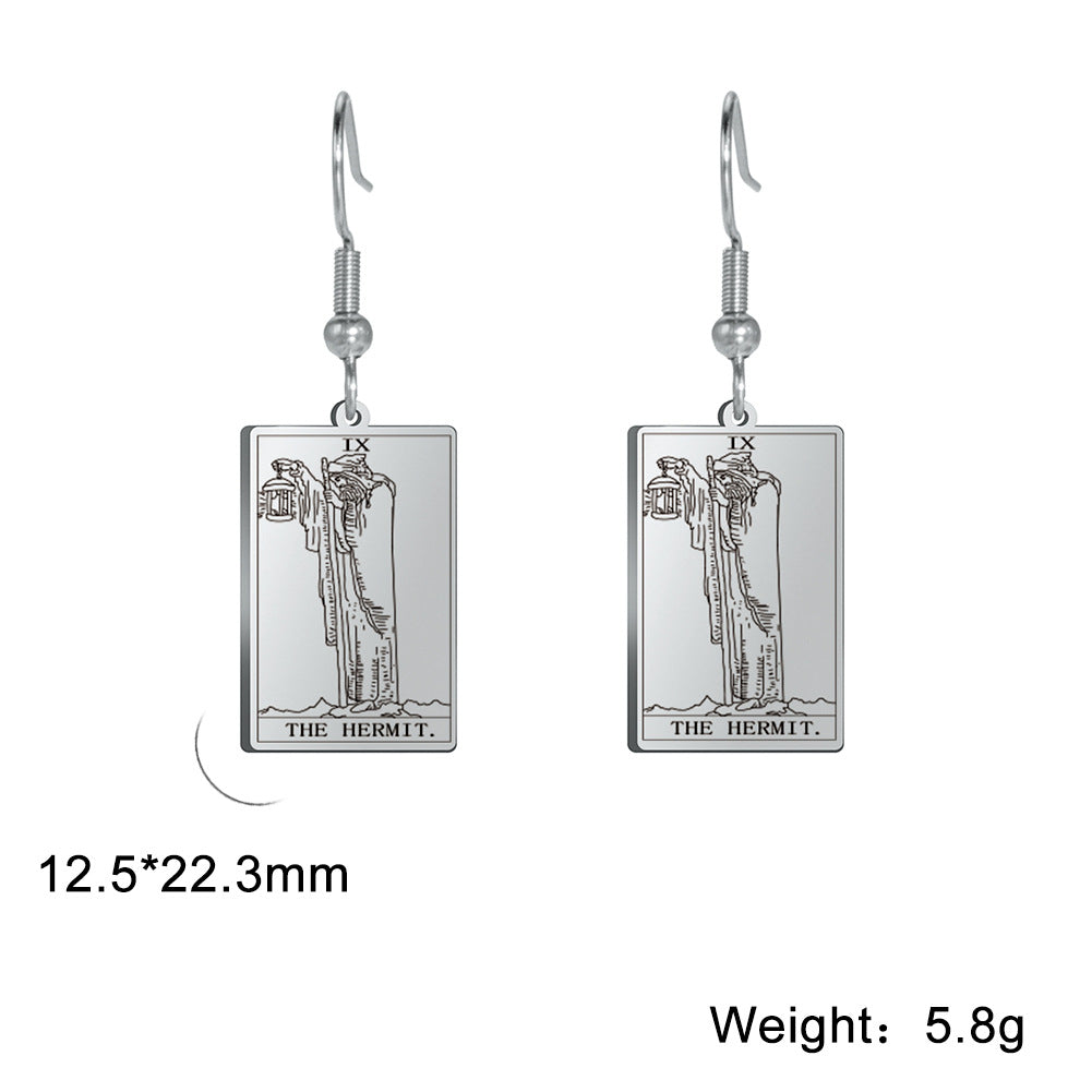 Classic Retro Tarot Series Personality Fashion Earrings