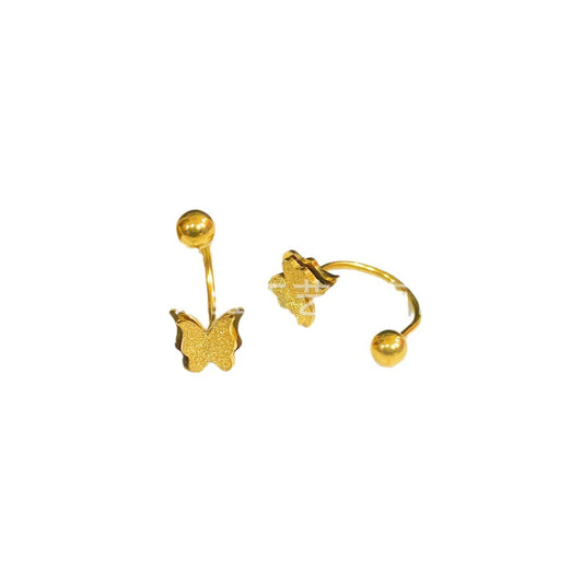 Series Titanium Steel Gold-plated Screw Thin Earrings