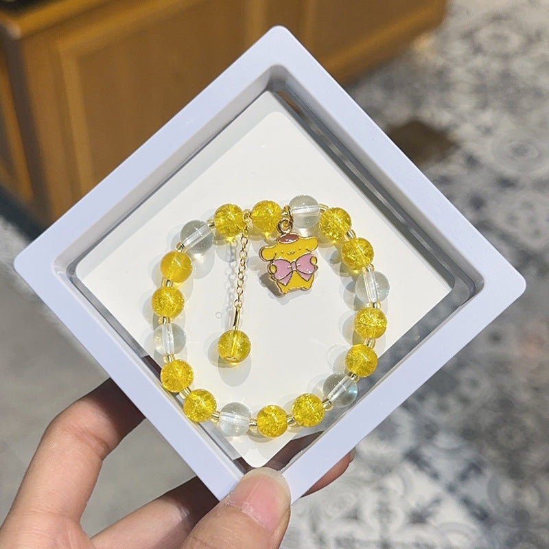 Children's Hot Flower Glazed Handmade Beaded Cartoon Bracelets