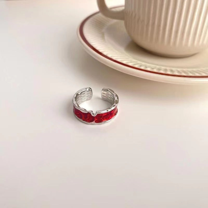 Women's & Men's Wide Version Cold Style Personality Single Couple Rings