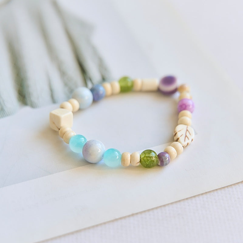 Style Gradient Color Ceramic Starfish Design Bracelets