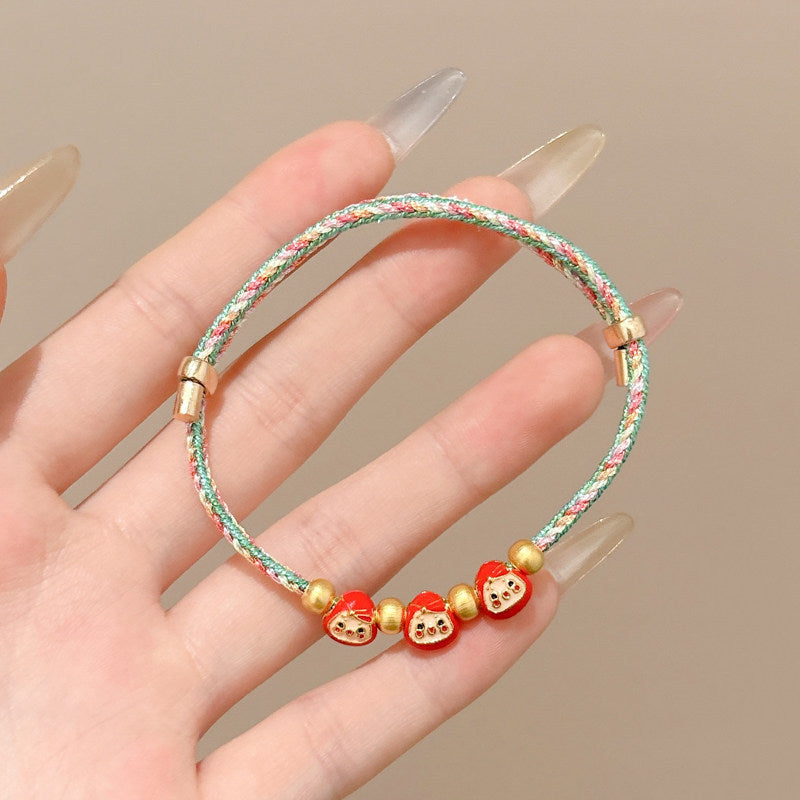 Children's Colorful Rope Line Hand Woven National Style Adult Bracelet