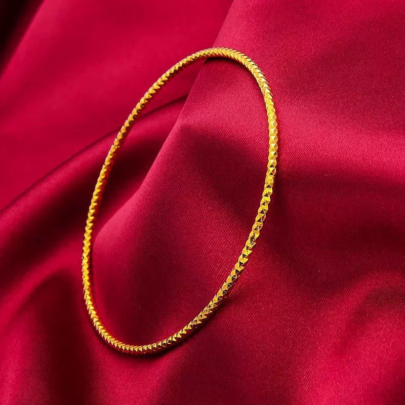 Women's Vietnam Placer Gold Glossy Starry Sky Fine Circle Bracelet