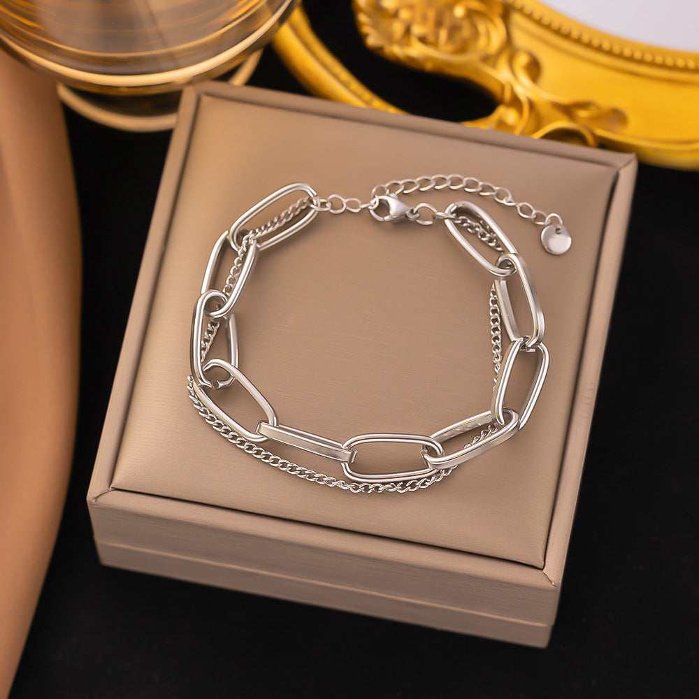 Chain Female Titanium Steel Gold Plating Bracelets