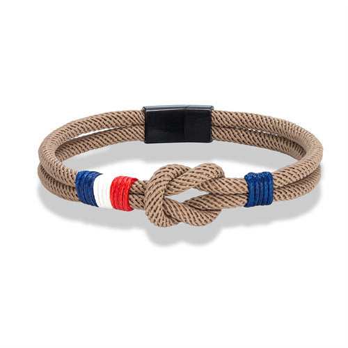 Women's & Men's French Flag Fashion Milan Rope Carrying Bracelets