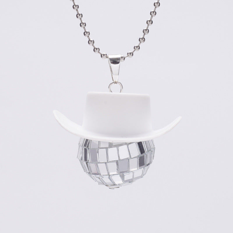 Glass Ball Cowboy Hat Mirror Creative Bracelets