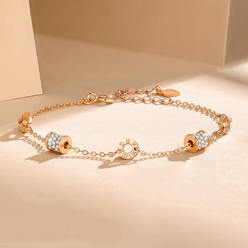 Digital Small Waist Female Simple Rose Gold Bracelets