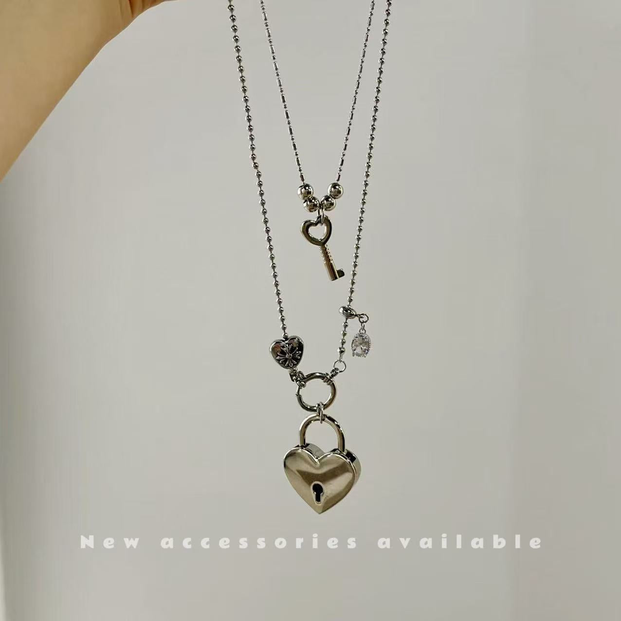 Style Two-piece Love Key Design High-grade Necklace