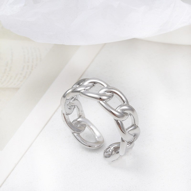 Micro Inlaid Zircon Pearl White Female Rings