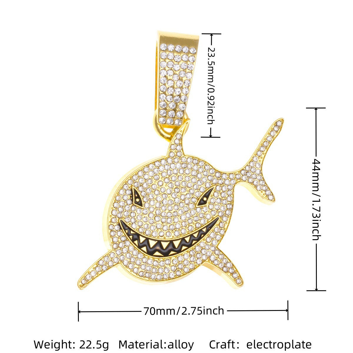 Hop Alloy Full Diamond Exaggerated Dripping Necklaces