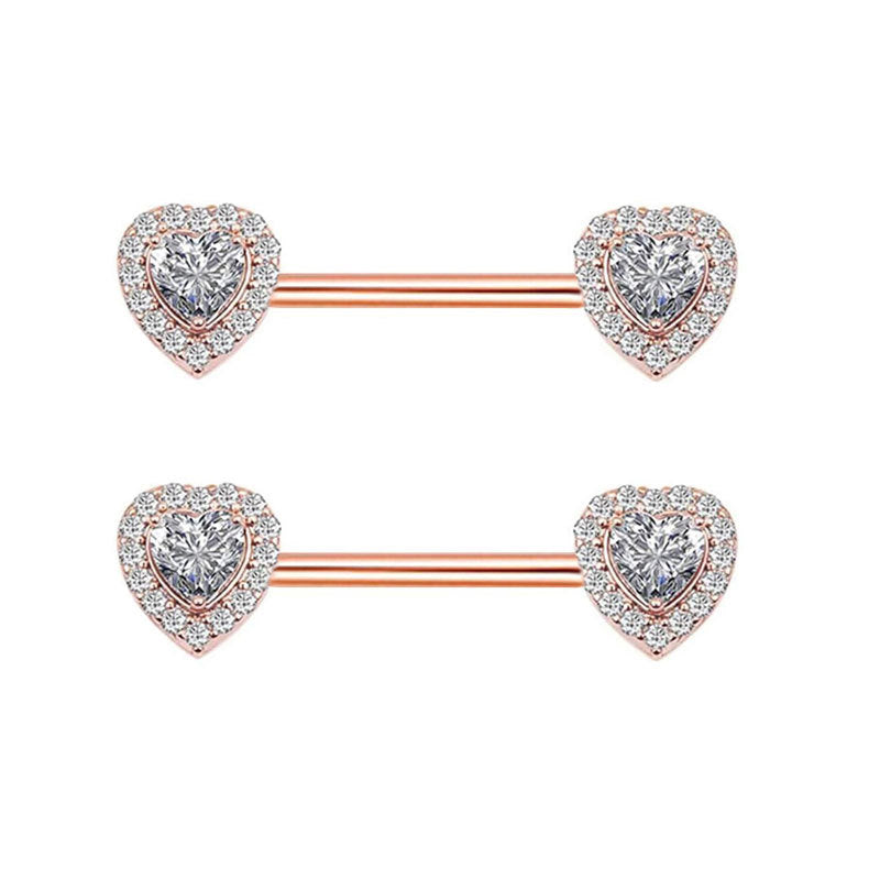 Nipple Stylish Piercing Adhesive Nail Tongue Pin Pairs Stud Earrings