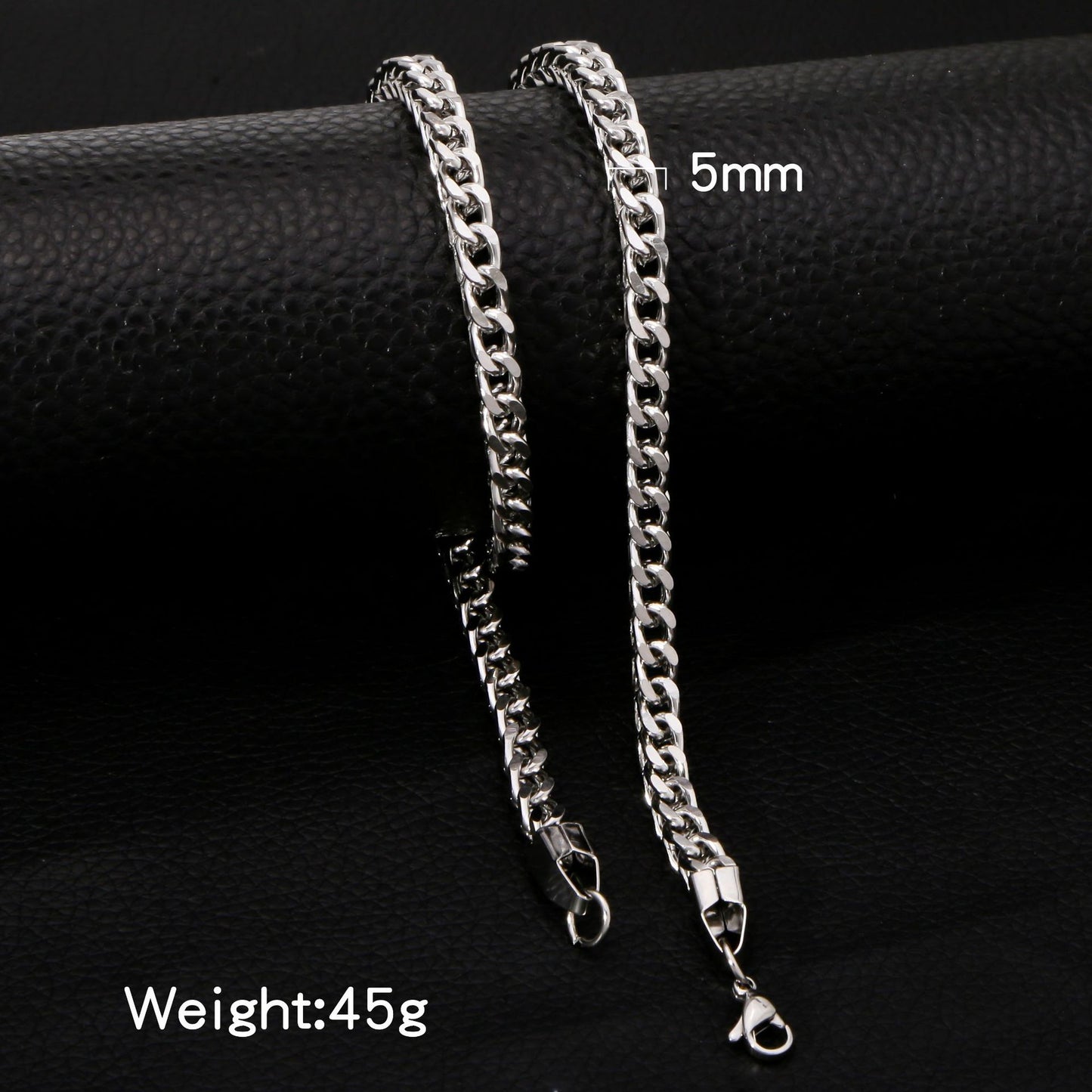 Positive Negative Square Chain Unisex Exaggerated Hip Hop Punk Design Necklace