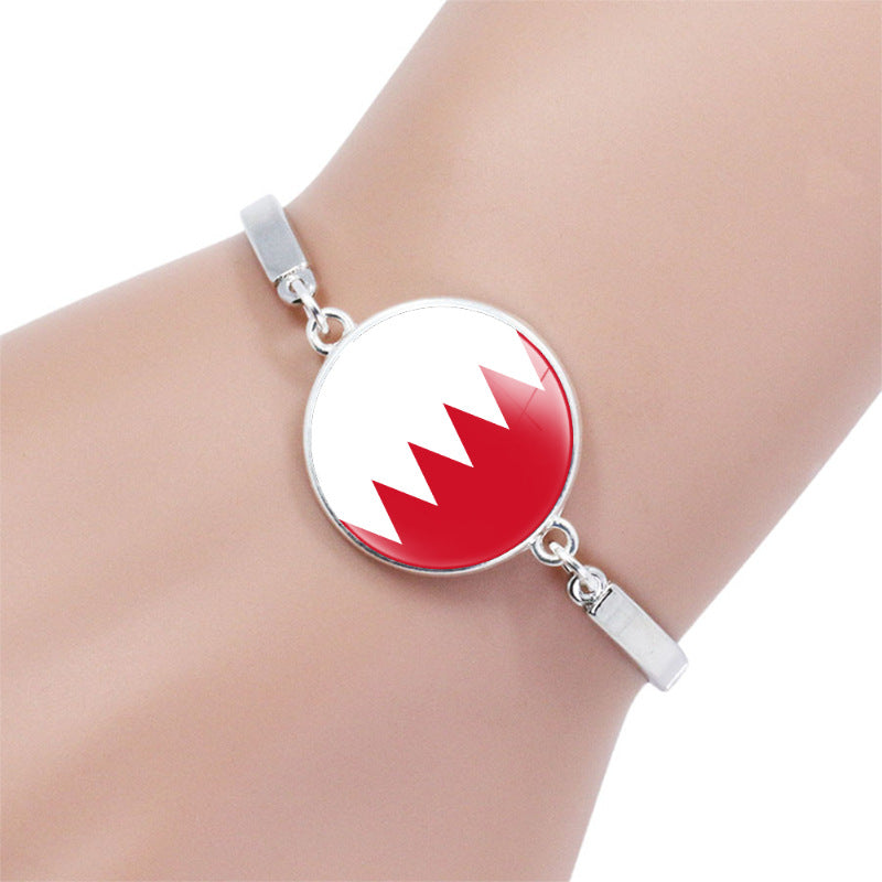 Asian National Flag Time Stone Palestine Bracelets