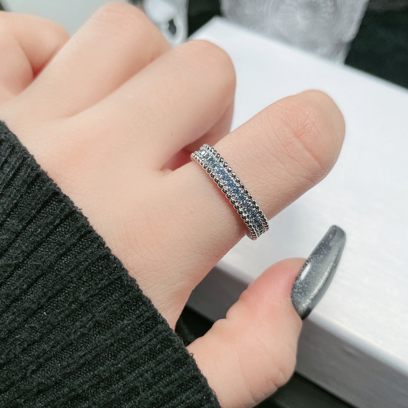 Single Row Simple Textured Stylish Opening Rings