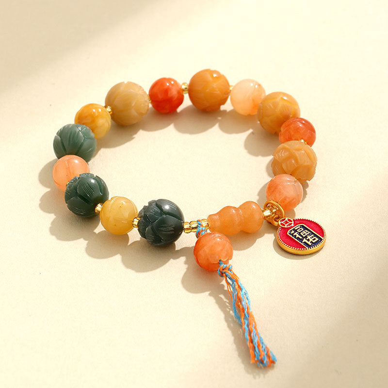 Plants Agate Wealth Lucky Lotus Bodhi Bracelets