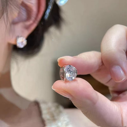 Women's Super Flash Zircon Ear Clip Light Luxury Minority Design High-grade Rings