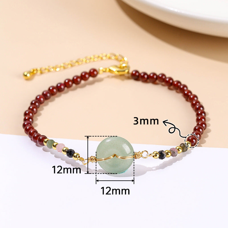 Jewelry Natural Crystal Jade Chinese Tassel Bracelets