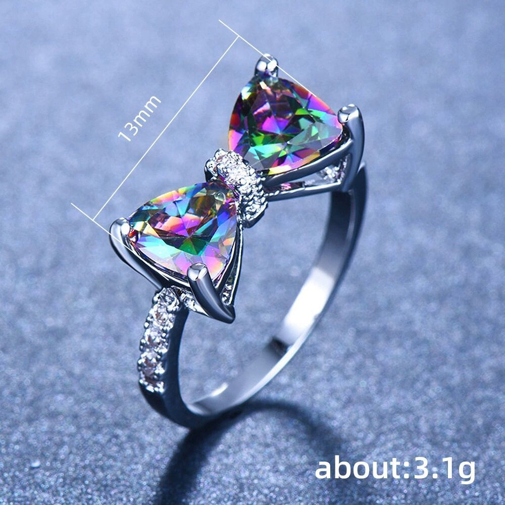 Women's Gems Series Premium Luxury Bow Zircon Rings