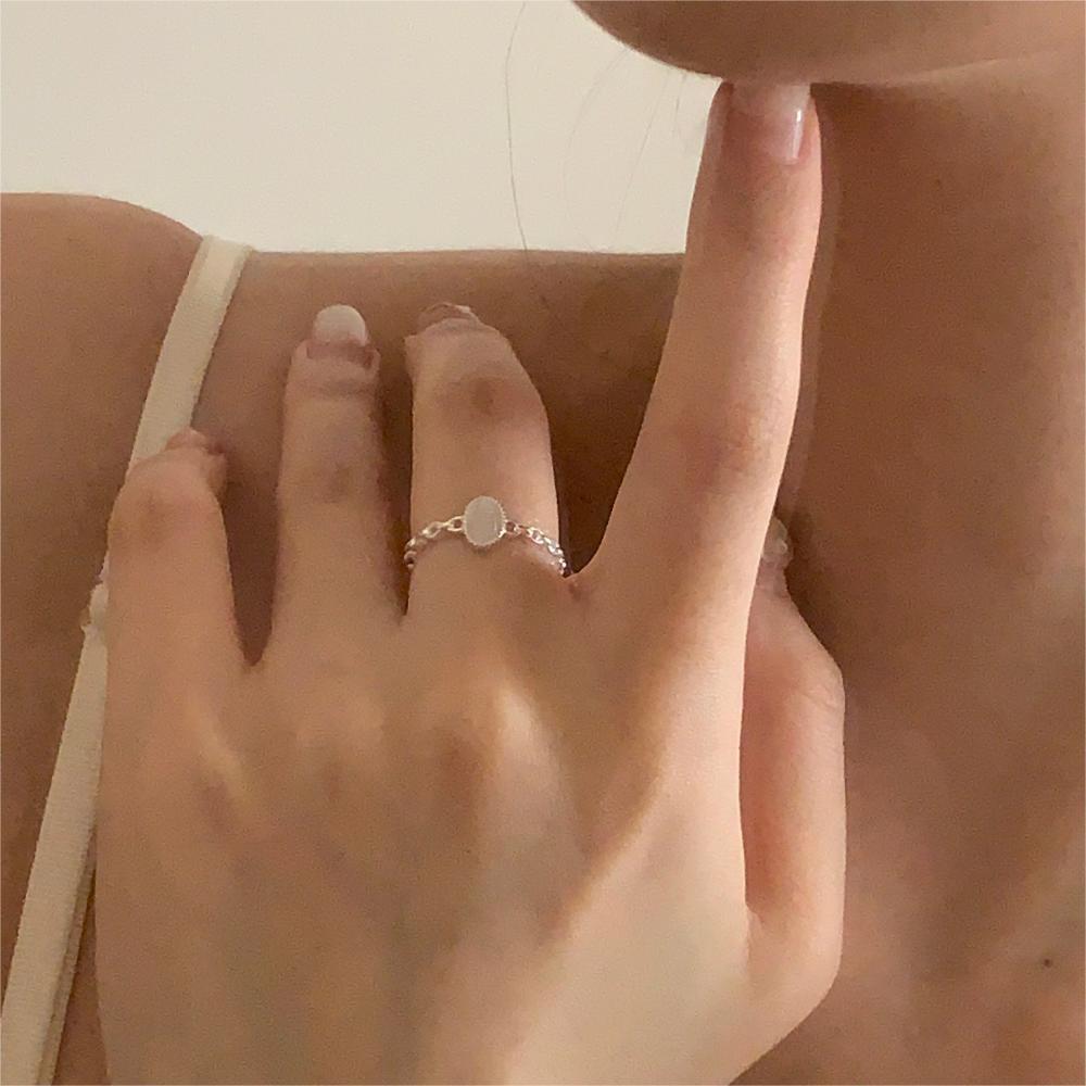 Style Simple Sterling Sier White Crystal Rings