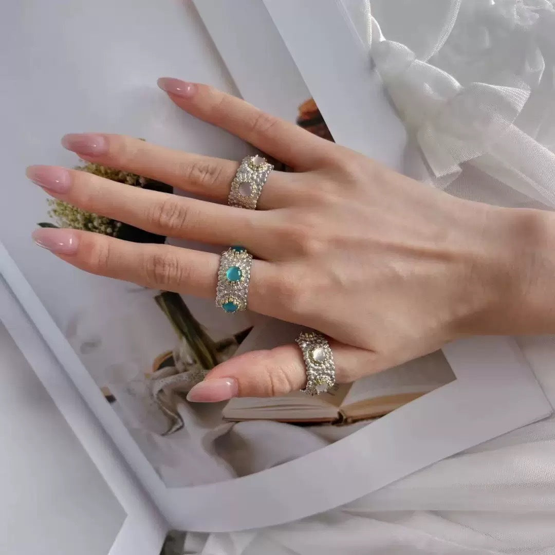 Gemstone Female Special Interest Light Luxury Ring