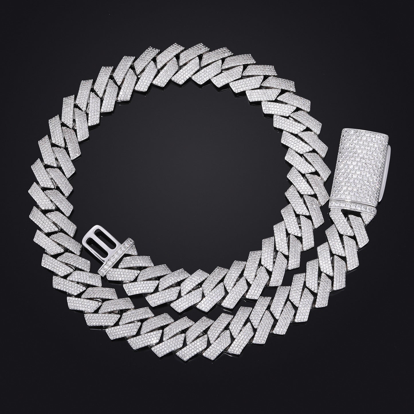 Men's Zircon Diamond Cuban Link Chain Popular Hip Necklaces