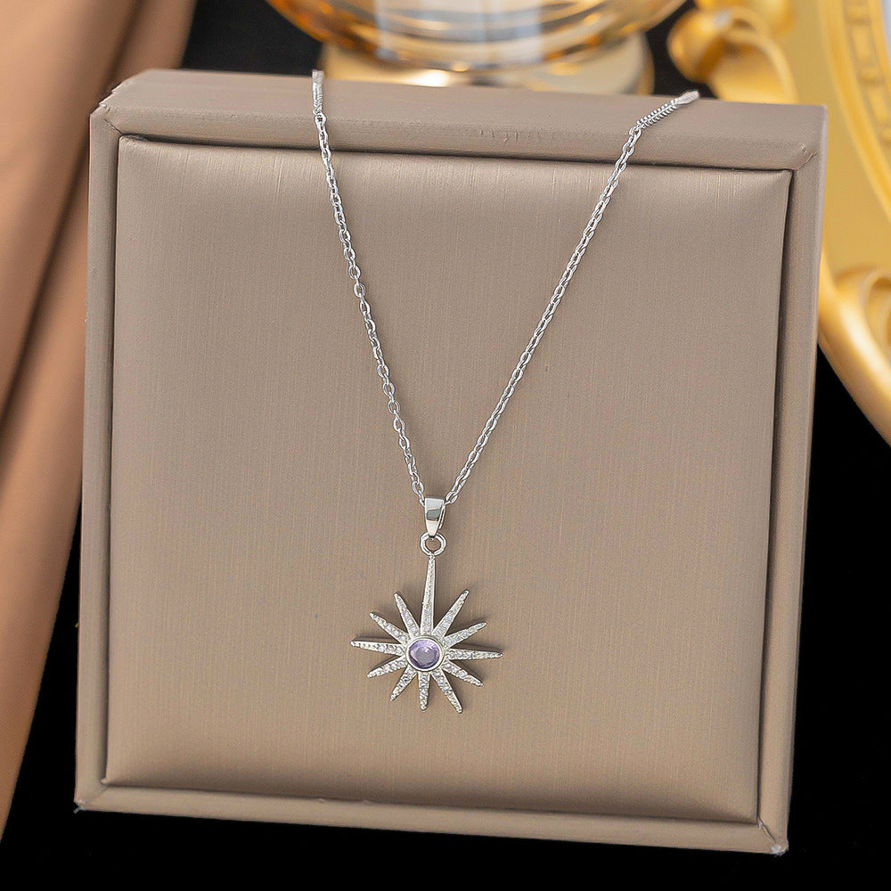 Women's No Fading Eight Awn Star Cross Element Necklaces