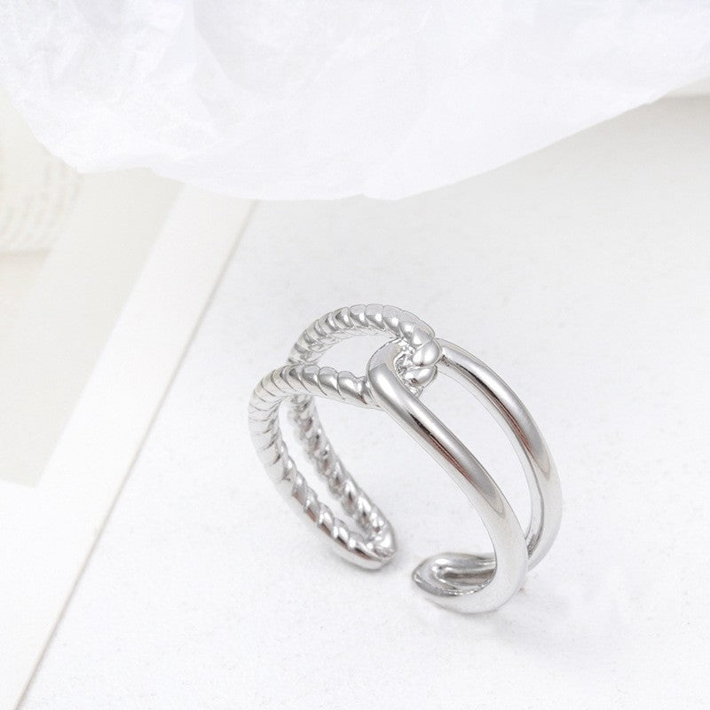 Micro Inlaid Zircon Pearl White Female Rings