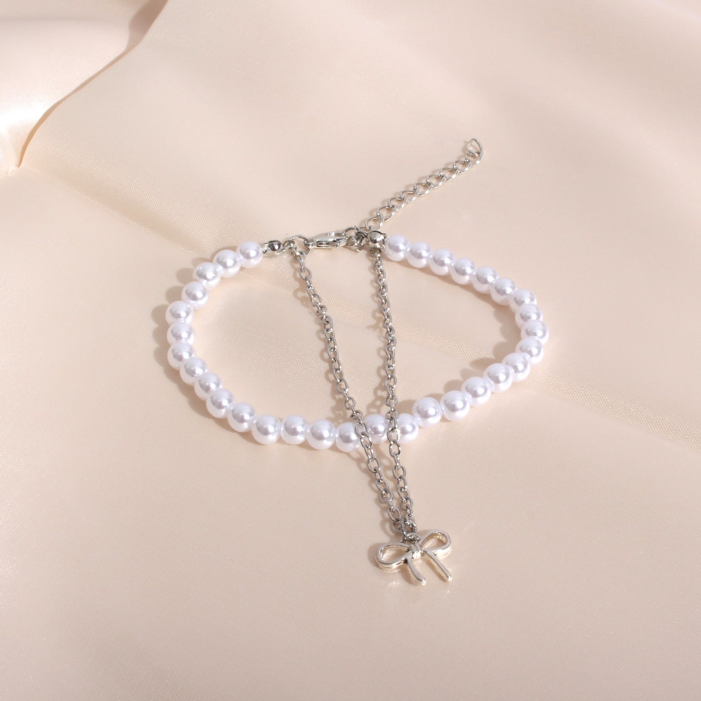 Women's Style Bow Pearl Light Luxury Minority Exquisite High Bracelet