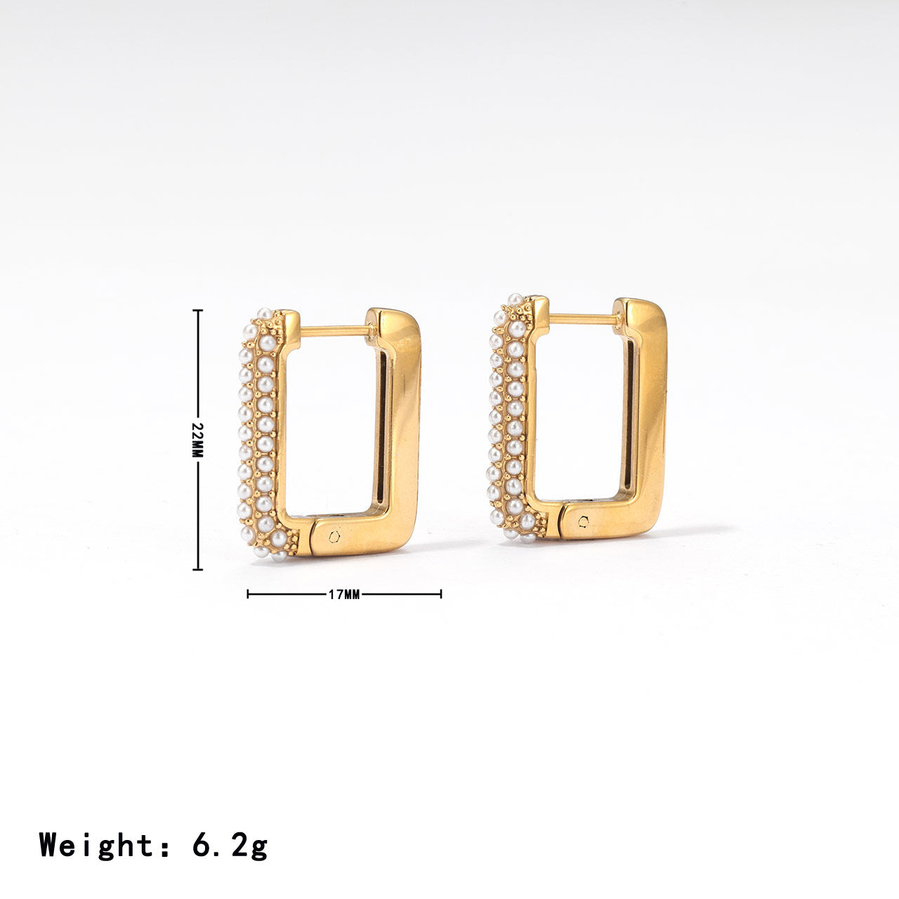 Square Fashion Ear Clips Advanced Design Earrings