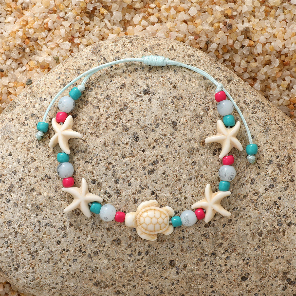 Ocean Style Turquoise Turtle Woven Wind Niche Bracelets