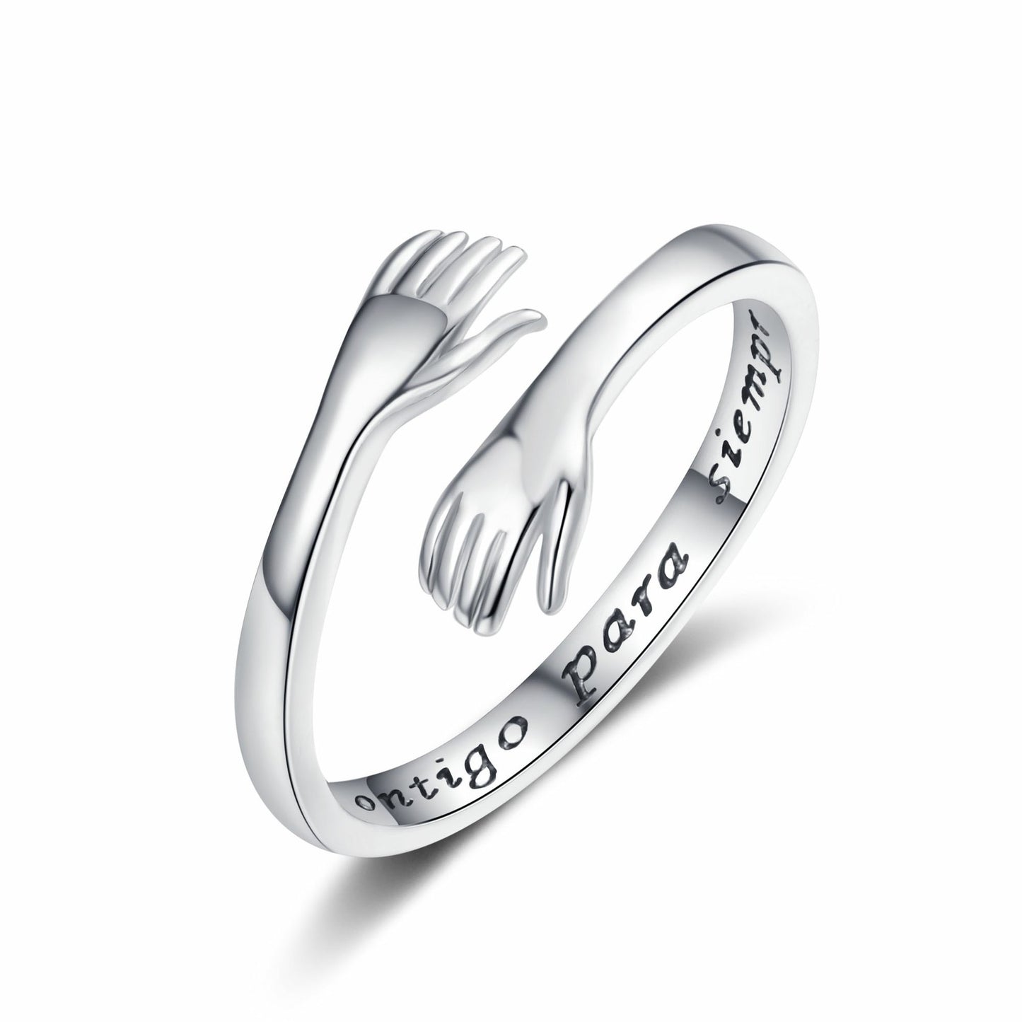 Hands Hug Female Fashion English Letters Rings