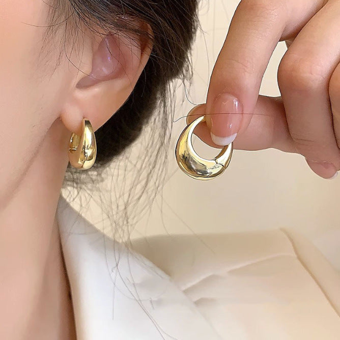 Affordable Luxury Style Female Geometric Ellipse Earrings