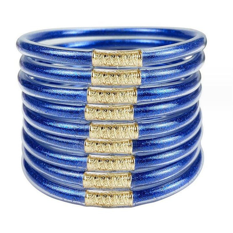 Women's Powder Combination Of Three Shiny Candy Color Bracelet