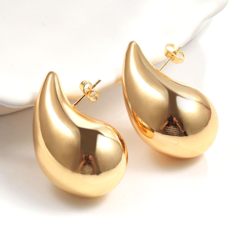 Shaped Tube Exaggerated Style Light Luxury Fashion Simple Niche Earrings