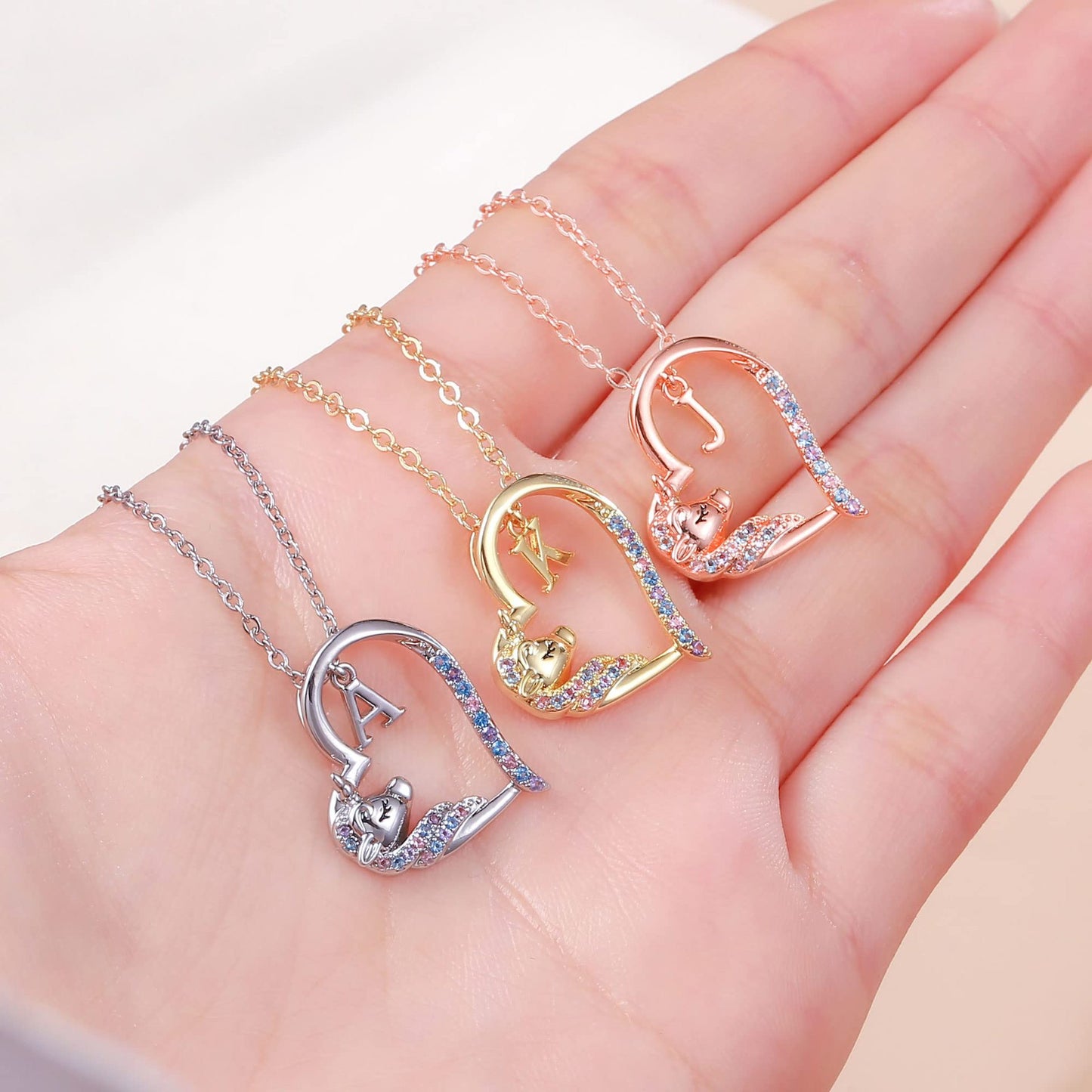 Heart Female Versatile Personality Letter Collarbone Necklaces