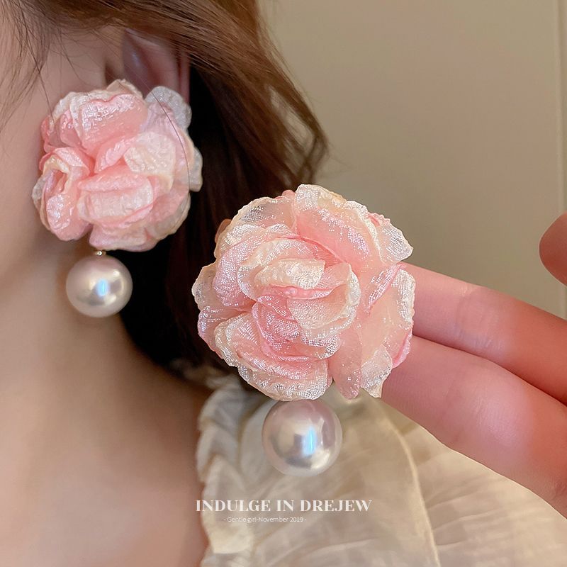 Women's Series Flower Vacation Style Niche High-grade Earrings