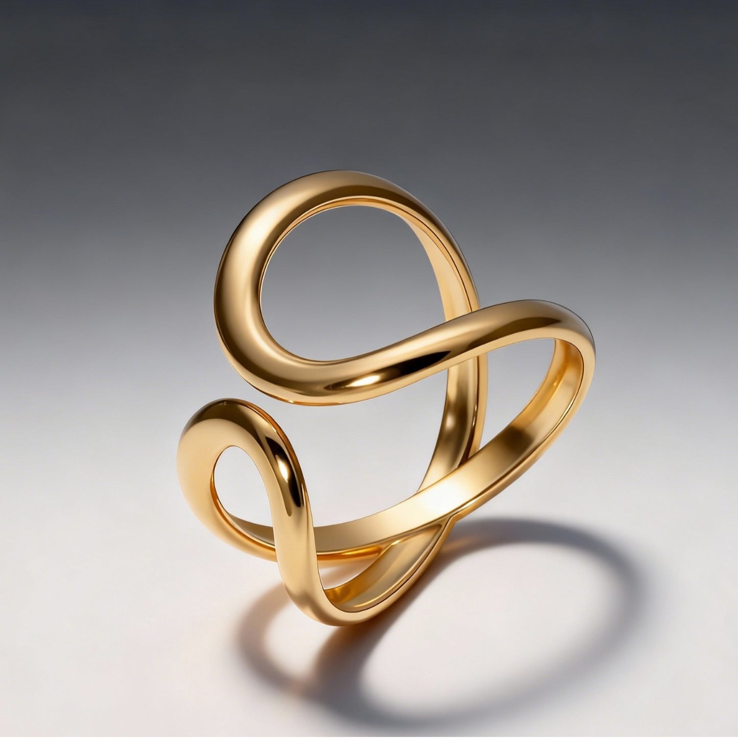 Stainless Steel Opening Adjustable Gold-plated Niche High-grade Rings