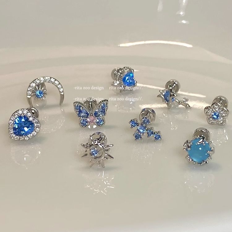 Cool Atmosphere Feel Expensive Zirconium Ear Bone Stud Earrings